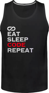 Male Top "Eat-Sleep-Code-repeat"