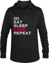 Load image into Gallery viewer, Male Pullover &quot;Eat-Sleep-Code-repeat&quot;