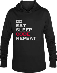 Male Pullover "Eat-Sleep-Code-repeat"