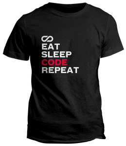 Male T-Shirt "Eat-Sleep-Code-repeat"