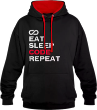 Load image into Gallery viewer, Male Pullover &quot;Eat-Sleep-Code-repeat&quot;